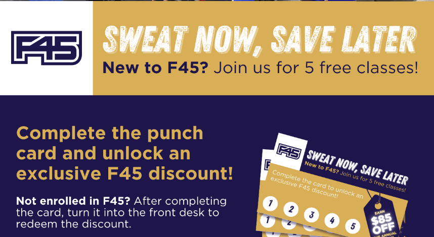 October Member-Only F45 Promo